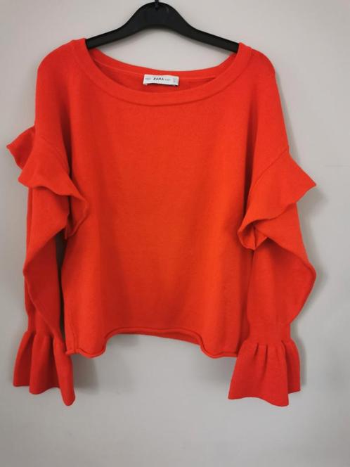 ZARA trui met volants mt. S/M, Kleding | Dames, Truien en Vesten, Nieuw, Maat 36 (S), Rood, Verzenden