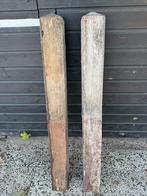 Hardhouten straatpalen / trottoirpalen met diamantkop, Tuin en Terras, Palen, Balken en Planken, Ophalen, Gebruikt, Palen, Hardhout