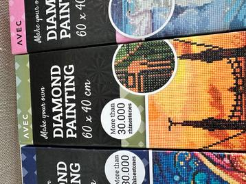 3 Diamond Painting Pakketten AVEC 60x40cm Nieuw beschikbaar voor biedingen