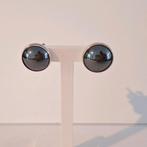 Oorstekers zilver hematiet oorbellen zilveren stekers 925, Ophalen of Verzenden, Zo goed als nieuw, Met edelsteen, Knopjes of Stekers