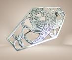 Unieke 925 zilveren PAUWEN Art Deco Nouveau broche!, Sieraden, Tassen en Uiterlijk, Broches, 4 tot 7 cm, Verzenden, Zo goed als nieuw