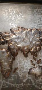 schilderij / WERELDKAART / METAAL / opruiming 50% korting, Huis en tuin decoratie Marie, Nieuw, Info@huisentuindecoratiemarie.nl