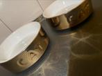 Goud gekleurd voeder/drinkbak voor katten., Dieren en Toebehoren, Kattenvoerbakken en Drinkbakken, Ophalen of Verzenden, Ergonomisch