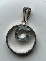 Finse zilveren hanger Kristal, Sieraden, Tassen en Uiterlijk, Kettinghangers, Verzenden, Zo goed als nieuw, Zilver, Overige voorstellingen