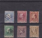30. 1867 - 1868,  Koning Willem III,  nrs. 7 - 12,  gebr., Postzegels en Munten, Verzenden, T/m 1940, Gestempeld