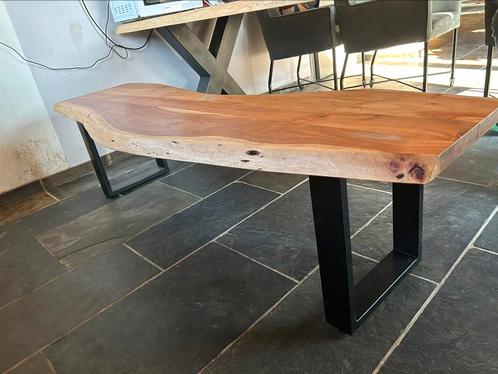 Bankje hout, Huis en Inrichting, Tafels | Sidetables, Zo goed als nieuw, 25 tot 50 cm, 200 cm of meer, Rechthoekig, Ophalen