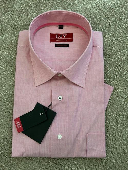 NIEUW rood wit gestreept heren overhemd maat 43 / 44, Kleding | Heren, Overhemden, Nieuw, Halswijdte 43/44 (XL), Rood, Verzenden