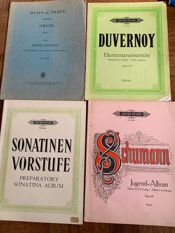 Muziekboeken Collectie: Orgel, Piano, Schumann, Duvernoy beschikbaar voor biedingen
