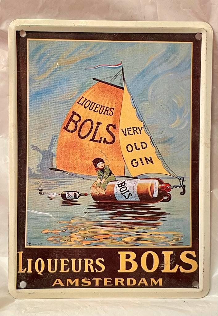 Vintage Bols Reclamebordje, Verzamelen, Speldjes, Pins en Buttons, Gebruikt, Speldje of Pin, Merk, Ophalen of Verzenden