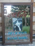Grote spiegel Coca Cola barspiegel pubspiegel bar cafe 99x74, Ophalen, Gebruikt, Reclamebord