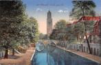 Utrecht Oude Gracht met Dom 1921, Verzamelen, Ansichtkaarten | Nederland, Verzenden, 1920 tot 1940, Gelopen, Utrecht