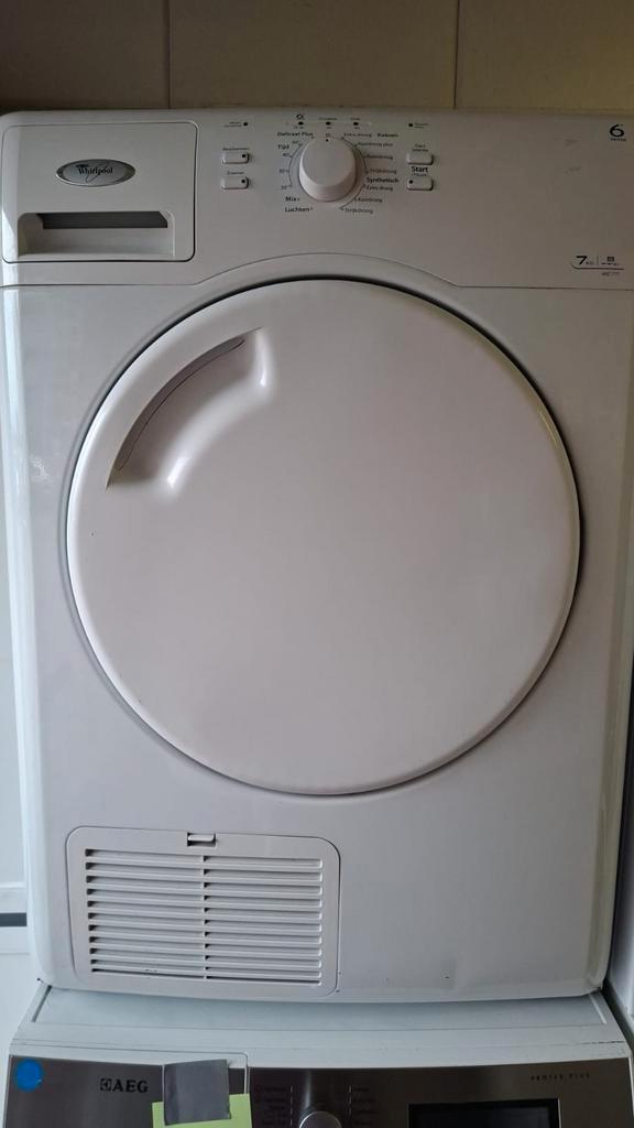Whirlpool condensdroger €130,- kan gebracht worden friesland, Witgoed en Apparatuur, Wasdrogers, Condens, Voorlader, 6 tot 8 kg