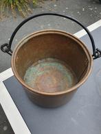 Antieke koperen pot met hengsel, Ophalen, Koper