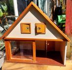 Vintage houten poppenhuis jaren 60 retro DDR mid century, Verzamelen, Poppenhuizen en Toebehoren, Ophalen of Verzenden, Gebruikt