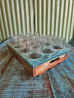 Tray t.b.v. 12 glazen, Ophalen, Rechthoekig, Glas