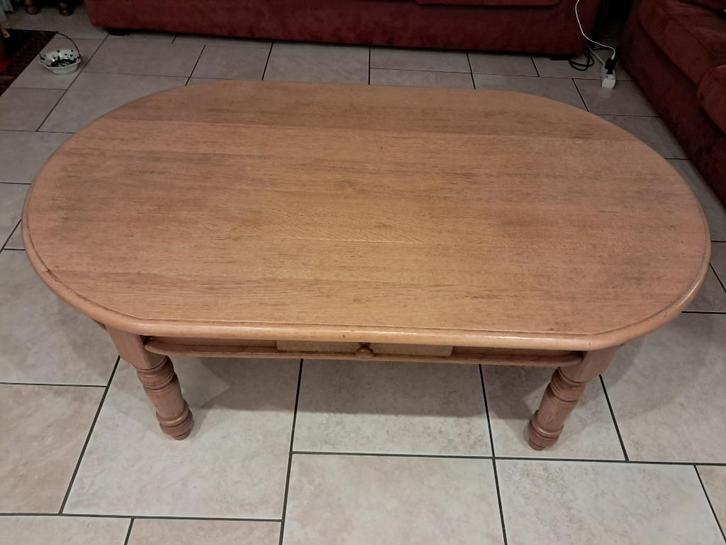 Licht eiken salontafel in prima staat, Huis en Inrichting, Tafels | Salontafels, Gebruikt, Minder dan 50 cm, 50 tot 100 cm, 100 tot 150 cm