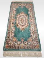 Handmade Aubusson turquoise roses wol tapijt 95x180cm, Gebruikt, ., ., Crème
