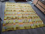 Bruin geel oranje wollen deken, Huis en Inrichting, Slaapkamer | Beddengoed, Gebruikt, Geel, Tweepersoons, Ophalen of Verzenden
