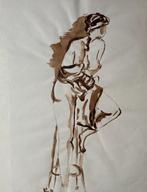 TEKENINGEN MET HOUTSKOOL- BISTER-MONOTYPE, SUMI-E, Ophalen of Verzenden