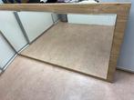 Grote spiegel op houten plaat 150x80 cm, Huis en Inrichting, Woonaccessoires | Spiegels, Ophalen, Gebruikt, 100 tot 150 cm, 125 cm of meer