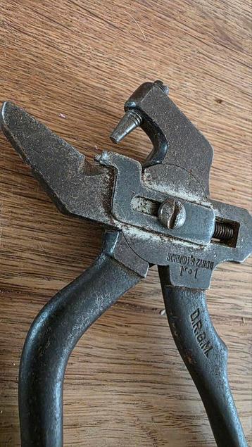 Antieke Schmidt's Zange No. 1 Zaagzettang - Duits beschikbaar voor biedingen