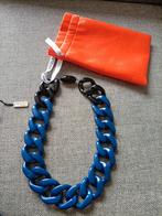 Angela Caputi Collier - Italiaans Design, Sieraden, Tassen en Uiterlijk, Kettingen, Ophalen of Verzenden, Zo goed als nieuw, Blauw