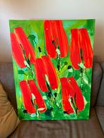 Prachtig tulpen schilderij Hassel Vlieland, Ophalen