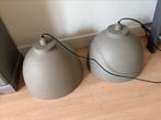 2x industriële lampen taupe, Ophalen, Gebruikt, 25 tot 50 cm, Wit