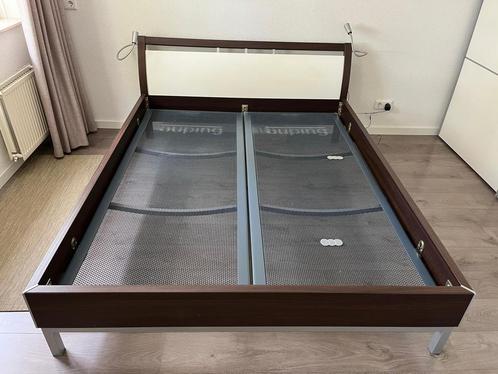 Ledikant met 2 nachtkastjes & 2 Auping spiraal bodems, Huis en Inrichting, Slaapkamer | Bedden, Gebruikt, Tweepersoons, 160 cm
