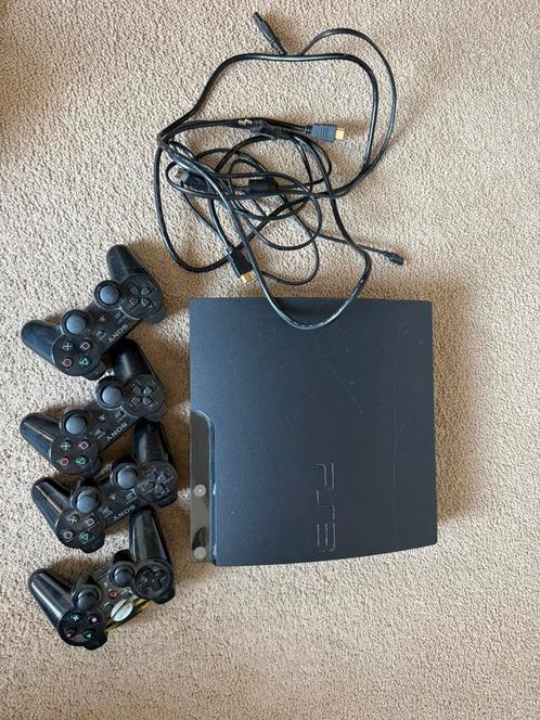 Playstation 3 slim 320GB, Spelcomputers en Games, Spelcomputers | Sony PlayStation 3, Gebruikt, Slim, 320 GB, Met 3 controllers of meer