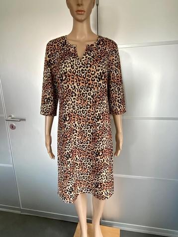 J536 Trashcode maat M=38/40 jurk beige bruin zwart jurkje beschikbaar voor biedingen