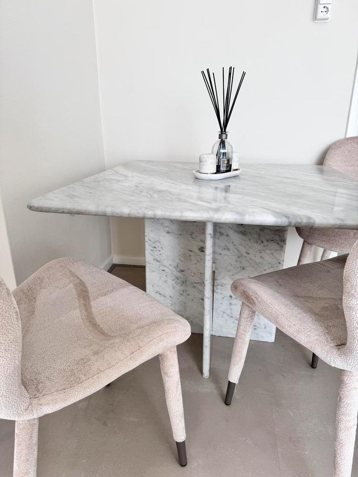 Vintage Marmeren Eettafel - Zwaar! Zelf ophalen, Antiek en Kunst, Antiek | Meubels | Tafels, Ophalen