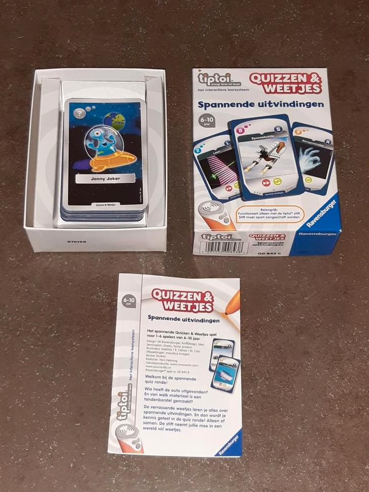 Tiptoi quizzen & weetjes spannende uitvindingen nieuwstaat, Kinderen en Baby's, Speelgoed | Educatief en Creatief, Zo goed als nieuw
