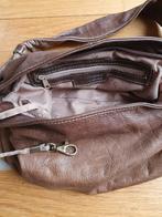 Dames handtas bruin echt leer. Ferchi, Ophalen of Verzenden, Gebruikt, Bruin, Handtas