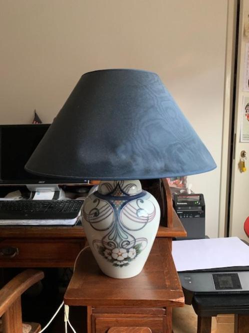 Makkum schemerlamp met stoffen kap., Huis en Inrichting, Lampen | Vloerlampen, Zo goed als nieuw, Minder dan 100 cm, Overige materialen