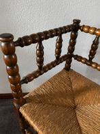 Hoekstoel met rieten zitting - Perfecte staat!, Gebruikt, Bruin, Ophalen of Verzenden, Eén