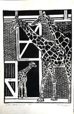 Lino “Artis giraffen”, Ophalen of Verzenden