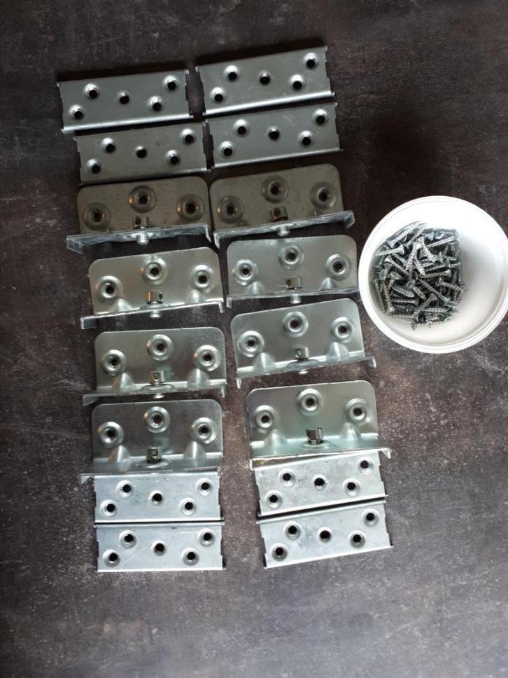 8 complete sets  bed haken (bed beslag), Doe-het-zelf en Verbouw, IJzerwaren en Bevestigingsmiddelen, Gebruikt, Overige typen