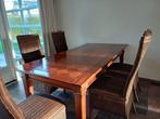 Eethoek / eettafel met 6 stoelen, Huis en Inrichting, Gebruikt, 100 tot 150 cm, 200 cm of meer, Ophalen of Verzenden