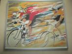 Anneke Dekkers Sprint Wielrennen litho alu lijst No 64/250, Ophalen