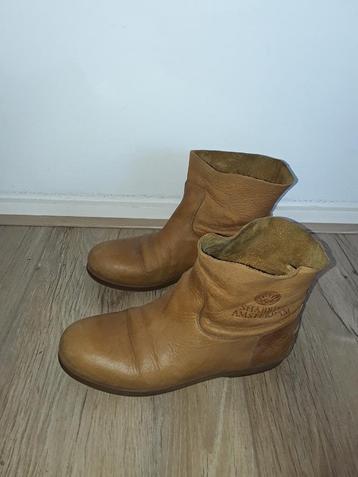 Shabbies Amsterdam Cognac Beige Laarsjes Maat 39 beschikbaar voor biedingen