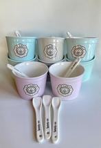 IJsbekers porselein lepels Ice cream homemade healthy fresh, Huis en Inrichting, N, N, Ophalen of Verzenden, Zo goed als nieuw
