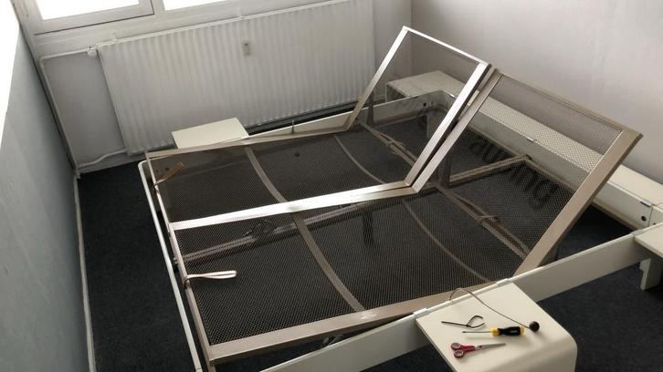 Auping Auronde bed met spiraalbodems (zonder matrassen), Huis en Inrichting, Slaapkamer | Bedden, Gebruikt, Tweepersoons, 180 cm