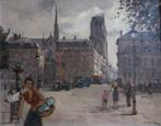 in PARIJS===doek 88 x 112 cm===JAN KORTHALS 1916-1972, Antiek en Kunst, Ophalen