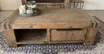 Te koop stoere salontafel met lade 140 x 80 cm, Huis en Inrichting, Tafels | Salontafels, Ophalen, 100 tot 150 cm, 50 tot 100 cm