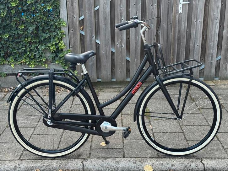 Zeer nette Union Load damesfiets 49cm / 28 inch 3V mat zwart, Fietsen en Brommers, Fietsen | Dames | Omafietsen, Zo goed als nieuw