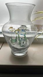 Decoratieve vissenkom met glazen visjes Sierkom met visjes, Ophalen of Verzenden, Zo goed als nieuw