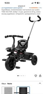 Driewieler met duwstang zwart, Ophalen of Verzenden, Zo goed als nieuw, Duwstang