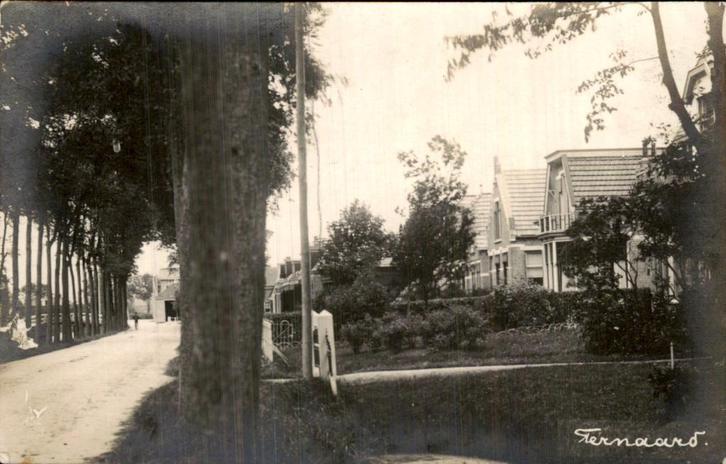Ternaard - Fotokaart - Straat, Verzamelen, Ansichtkaarten | Nederland, Ongelopen, Friesland, 1920 tot 1940, Ophalen of Verzenden