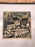 Lino schilderij, Ophalen of Verzenden